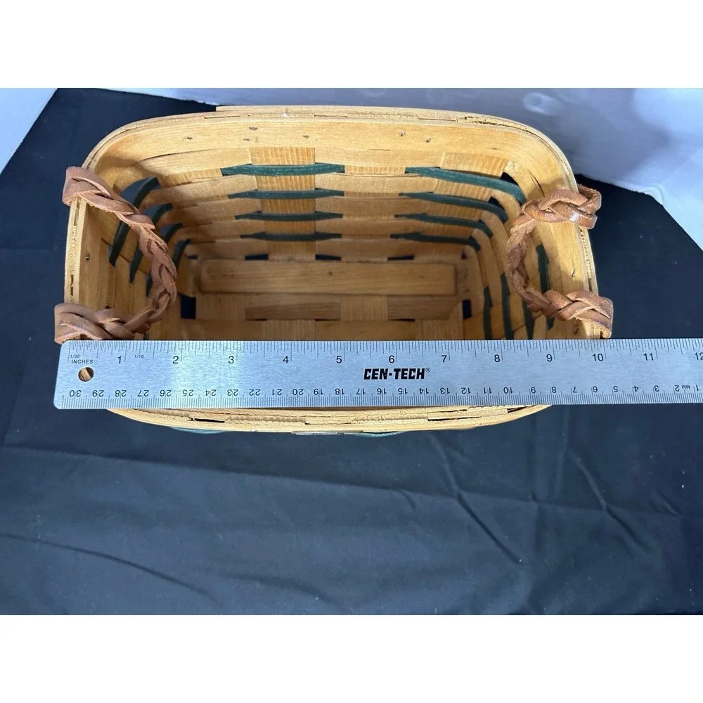 Peterboro Basket Co Medium Basket‎ Braided Leather Handles